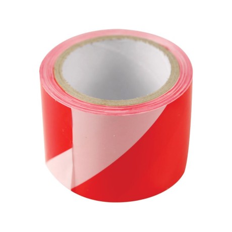 Páska výstražná červeno bílá 80mm x 250m