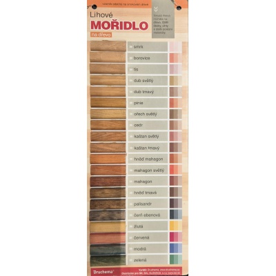 Vzorník Lihové mořidlo